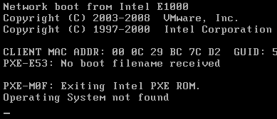 no boot file name received 