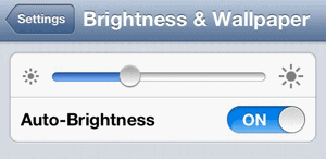 Auto Brightness on iPhone 4S and iPhone 5