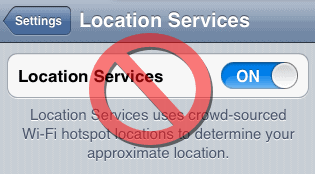 disable location services on iphone 4S and iPhone 5