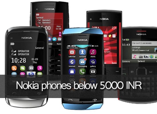 Nokia phones below 5000 INR