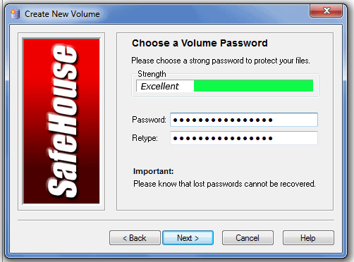 Password Protect Files and Folders Allocate space