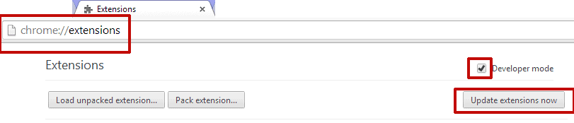 Update Extensions in Google Chrome