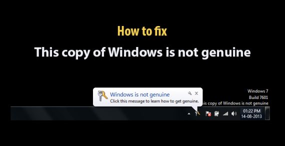 This guide will show you how to fix this copy of Windows is not genuine error