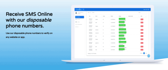 Disposable numbers from Mobilesms.io