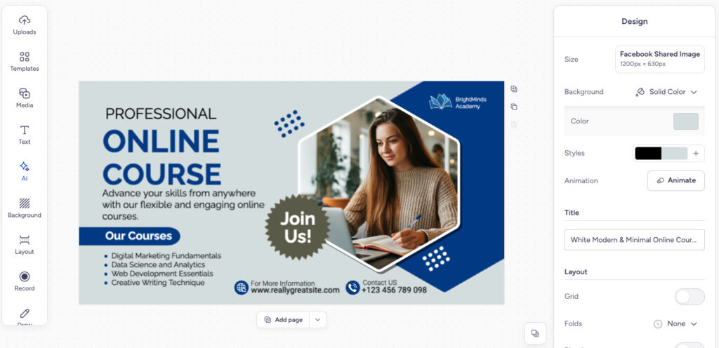 PosterMyWall Editor