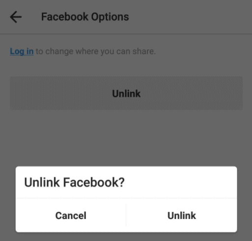 Click Unlink again, to confirm the selection