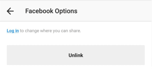Select Facebook from the list of Linked accounts