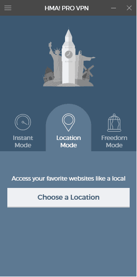 HMA Pro VPN User Guide - Location Mode