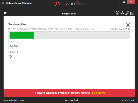 MalwareFox Review - Scanning