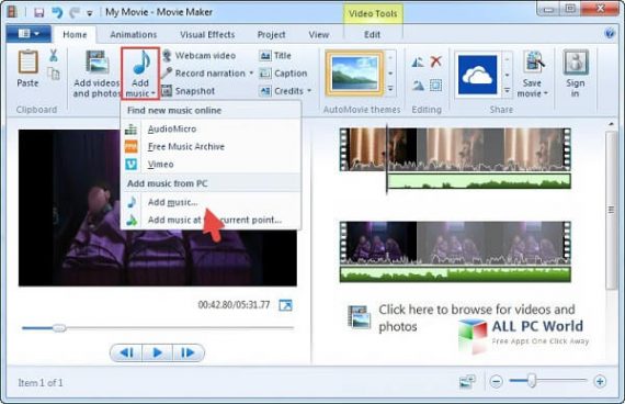 Windows Movie Maker Video Editing Software