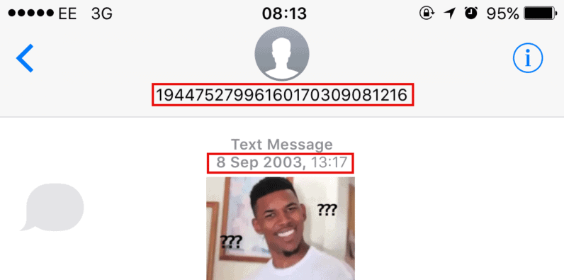 creepy message from 2003