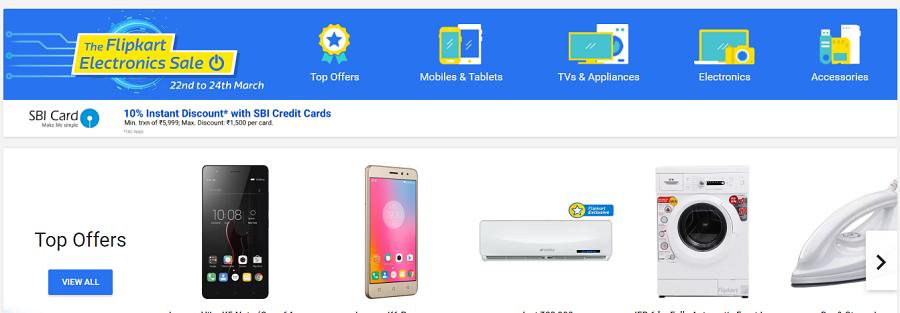 flipkart electronic sale