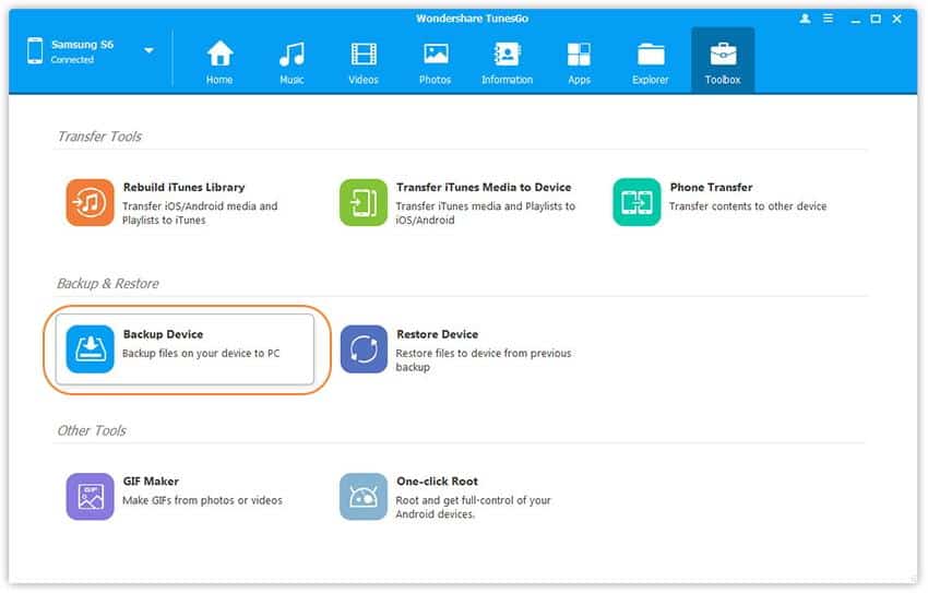 backup and restore Samsung smartphones data