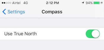 Enable True North in iOS