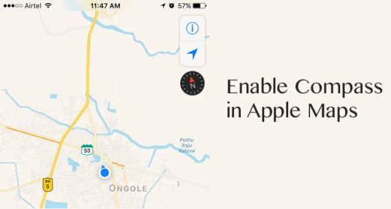 How to enable compass in Apple maps