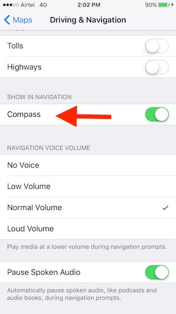 enable-compass-in-apple-maps