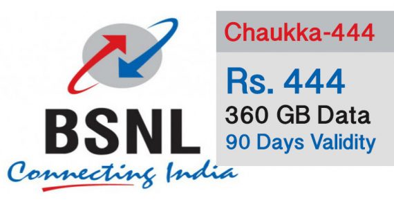 BSNL 444 offer - get 360 GB Data valid for 90 days