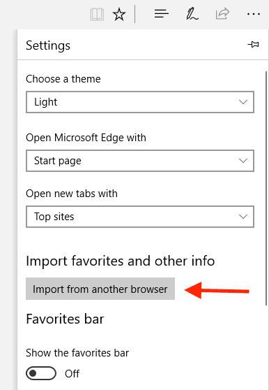 import bookmarks and passwords from another browser