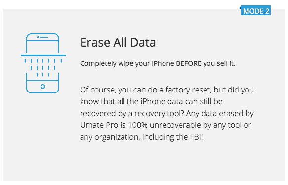 erase all data