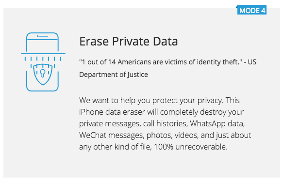 erase private data