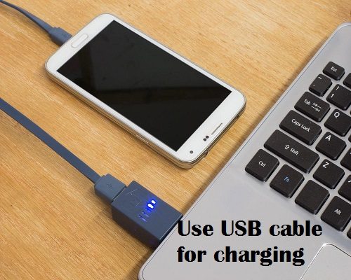 samsung phone charging with laptop