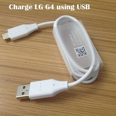 Charge using USB for LG G4 that won't turn on