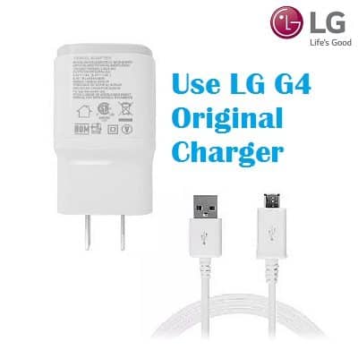 Use original charger to charge LG G4 that won't turn on