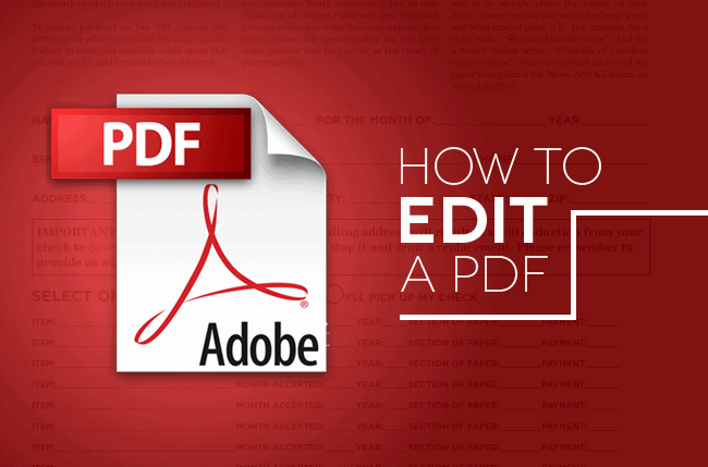 how to edit pdf files