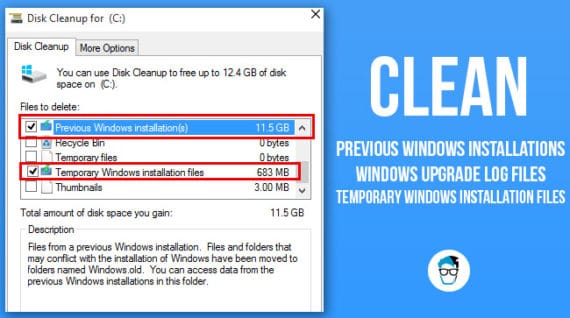 delete old windows files