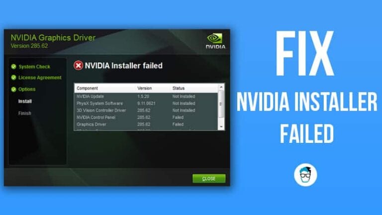 nvidia installer failed windows 10