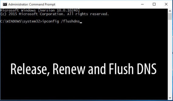 Release, Renew and Flush DNS