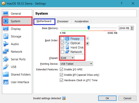 Motherboard Settings