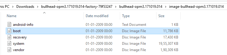 nexus 5X boot image