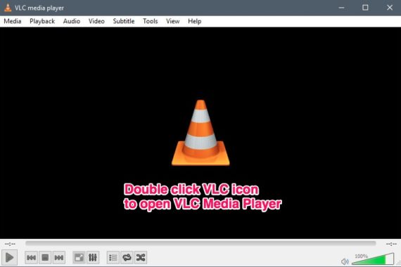 Open VLC media player first to convert VLC files to MP4