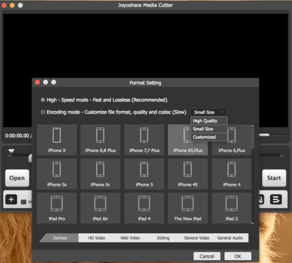 Joyoshare Media Cutter for Mac Multiple Devices Compatibility