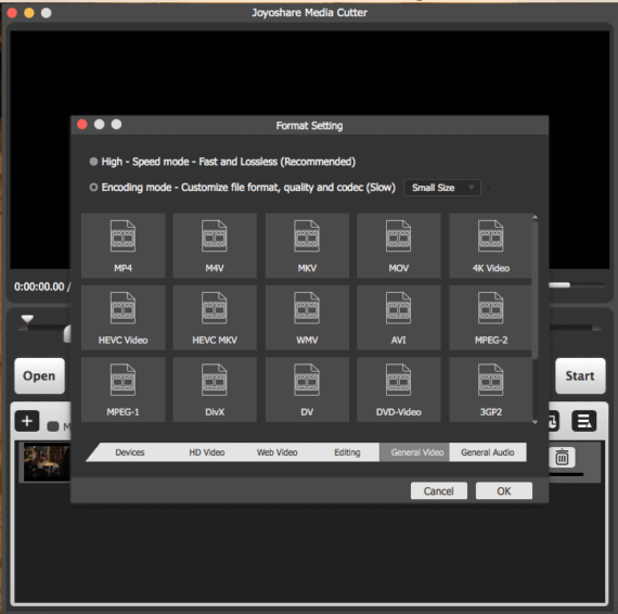 Joyoshare Media Cutter for Mac Multiple Format Compatibility