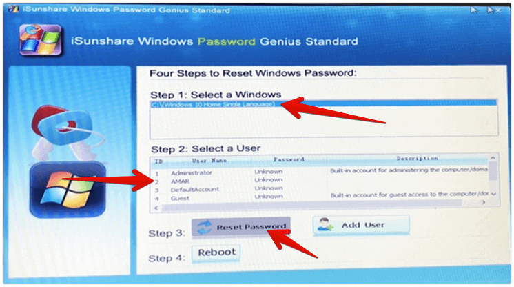 isunshare windows 10 password genius review