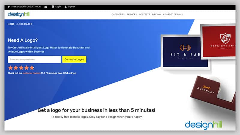 Designhill is one of the best online logo makers