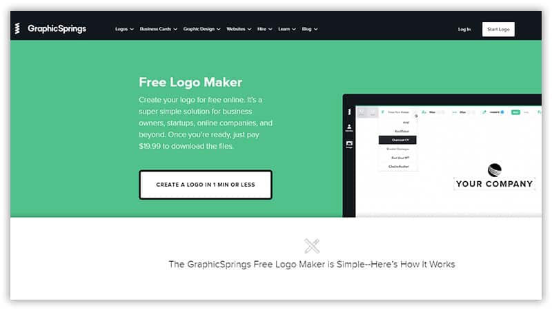 Graphic Springs online logo maker tool