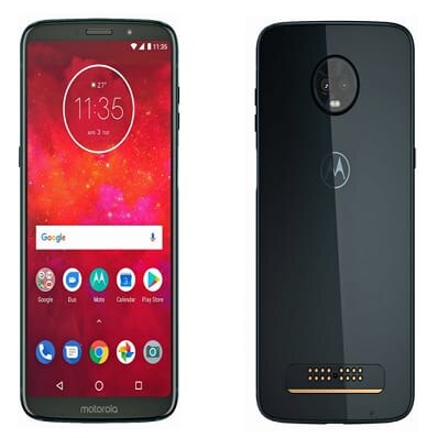 Motorola Moto Z3 Play Front and Back