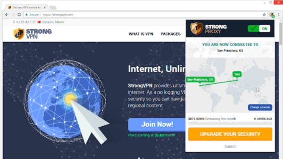 Strong VPN Extension for Chrome
