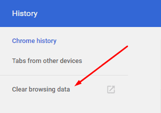 Click on Clear Browsing Data