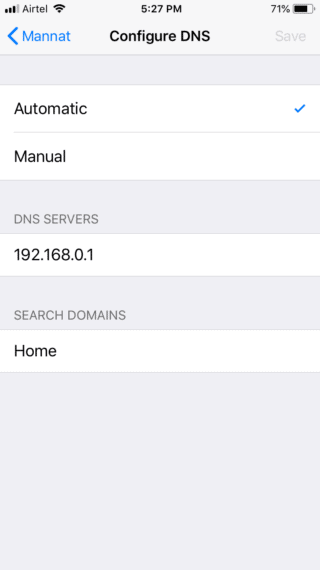 DNS Address is shown below DNS SERVERS