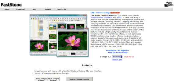 FastStone Image and Photo viewers for Windows with wide range of file format support