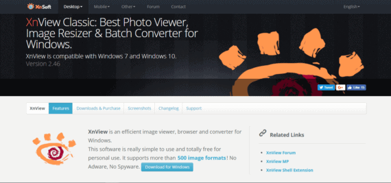 XnView photo viewer supports over 500 formats