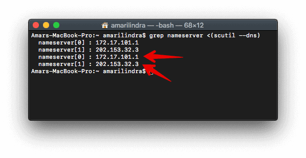 Finding DNS of Mac using Terminal