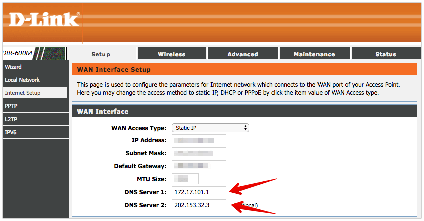 Finding the DNS address in router settings