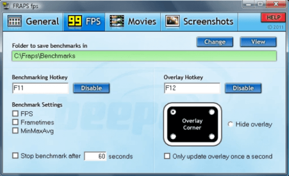 FRAPS fps screen recorder
