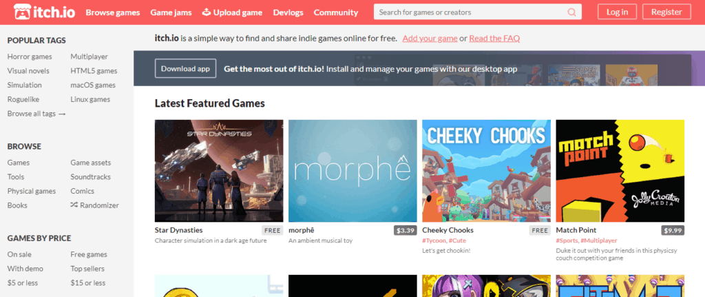 Itch.io for affordable PC games