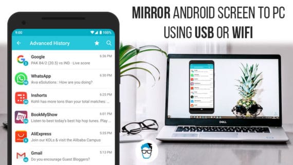 Mirror Android screen to PC and Mac using USB or over WiFi